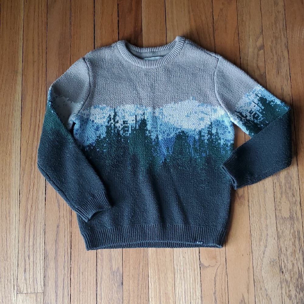 Abercrombie & Fitch Kids Sweater - Taupe, Blue and Green